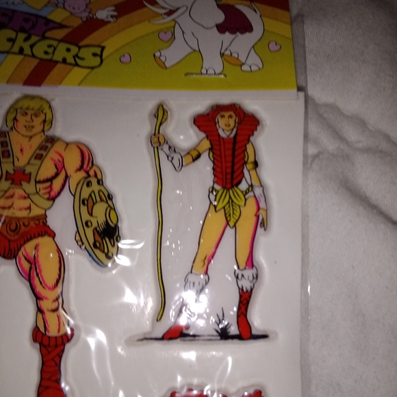 New Old Stock He-Man And The MASTERS Of The Universe Puffy Stickers Unpunched - Picture 3 of 8